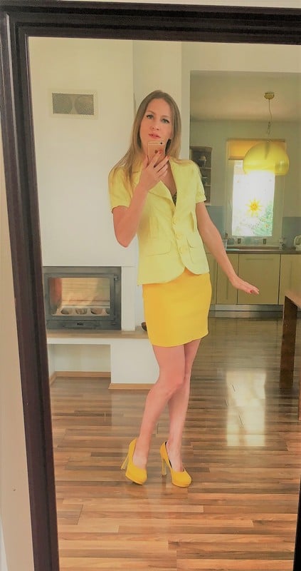 Žlutý top/sáčko, vel m, amisu, amisu,m