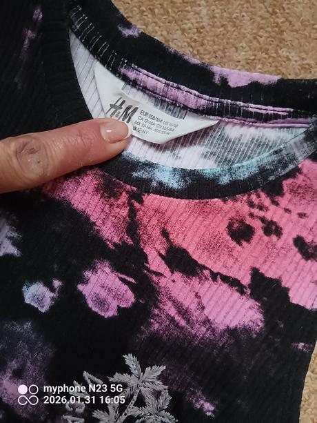 Tílko strakaté zn."h&m" vel."158-164", h&m,158