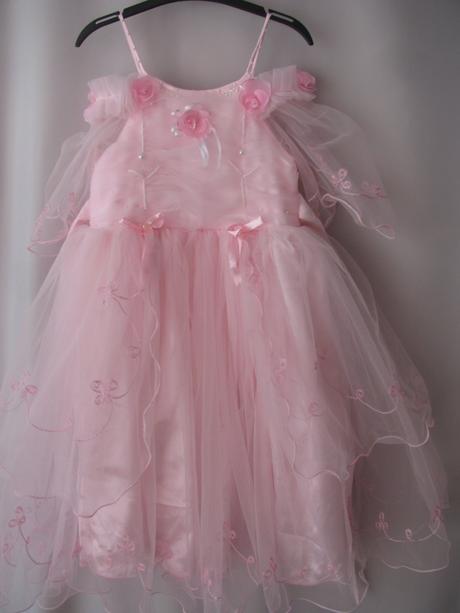 Společenské tylové růžové šaty, 98