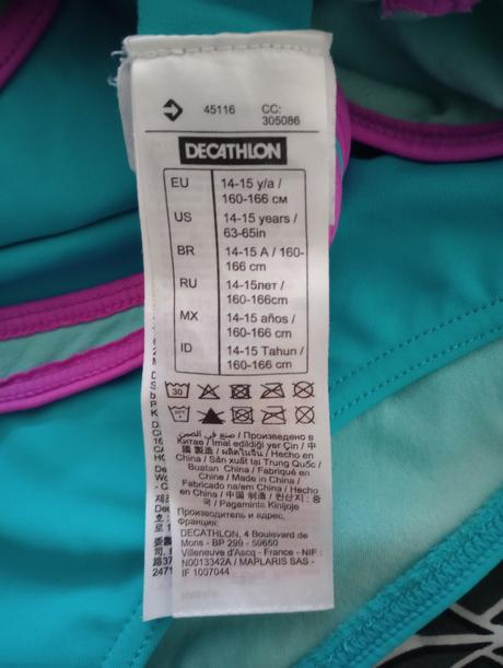 Dívčí plavky, decathlon,158