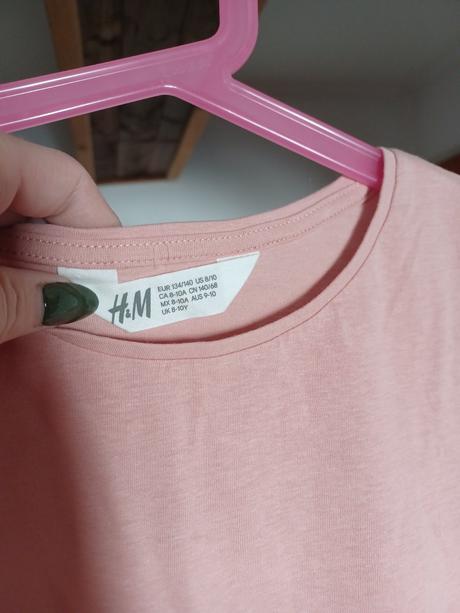 Starorůžové tričko h&m 134/140, 140