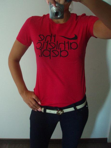 Růžové tričko nike, nike,m