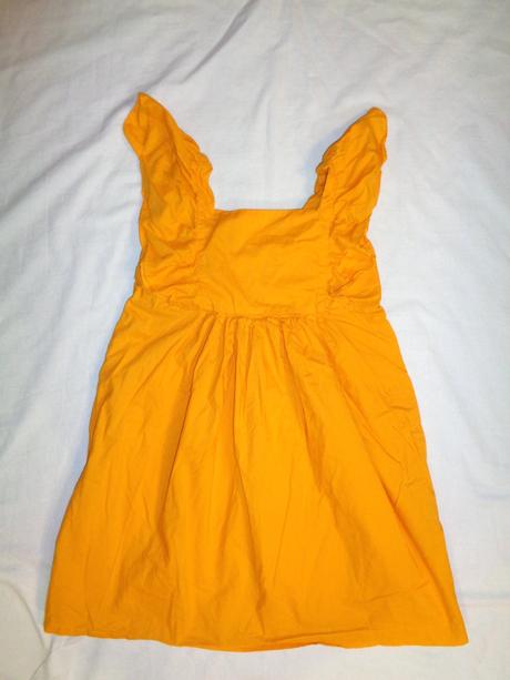 Krásné hořčicově žluté šaty s volány, h&m,128