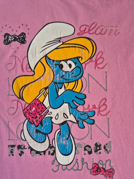 2x tričko šmoulinka, 128