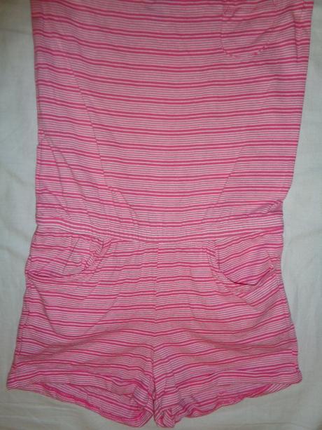 Luxusní růžovobílý pruhovaný overal - bavlna, alive,134 / 140