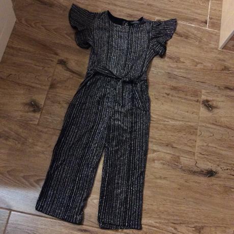 Slavnostní třpytkatý kalhotový overal, primark,134