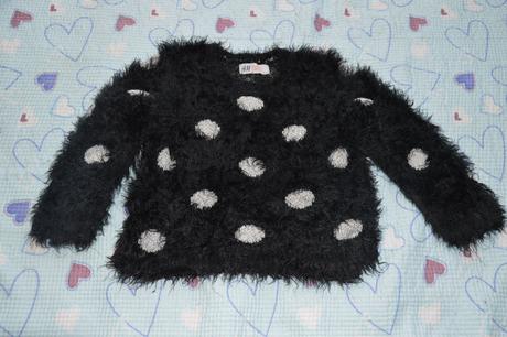 Chlupatkový svetr s puntíky, h&m,104