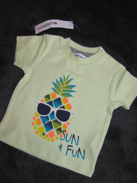 Krásné barevné letní tričko v.0-3 měs. unisex, ladybird,62