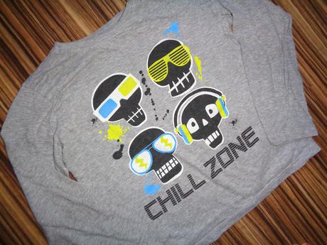 Šedé tričko s lebkami, boys,140