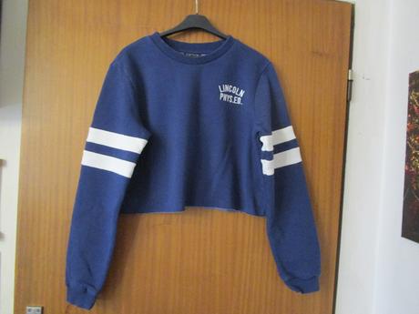 Pěkná krátká tm. modrá mikina zn. topshop, vel. 38, topshop,38