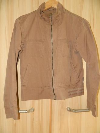 Jarní - podzimní hnědá bunda na zip, 36