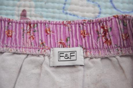 116 122 128 slabá manšestrová sukně květinová, f&f,122