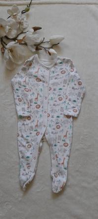 F&f bavlněný overal / pyžamko se zvířátky, f&f,68
