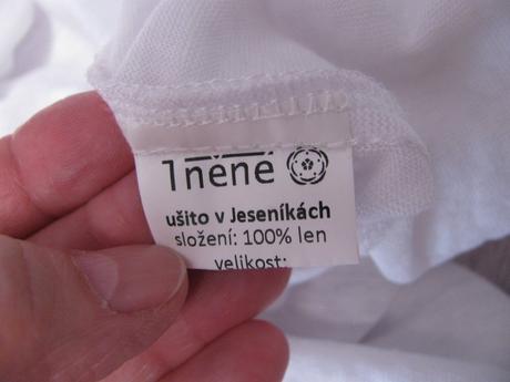 Perfektní bílé lněné dámské tričko, 38