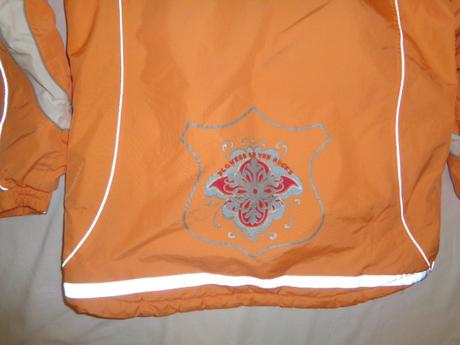 Luxusní svítivě oranžová teploučká zimní bunda, c&a,152