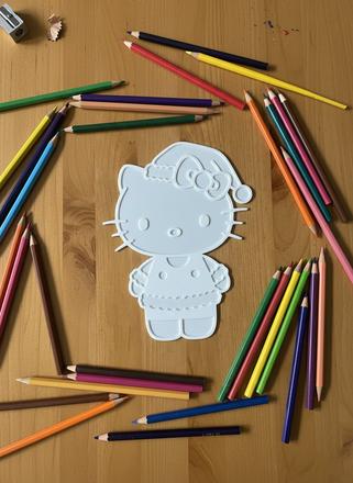 3d omalovánka "hello kitty santa",