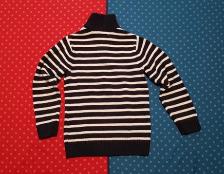 Tmavomodrý pruhovaný svetr, 122 - 128, l.o.g.g.,122