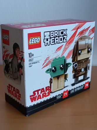 Lego brickheadz 41627 luke skywalker a yoda, 