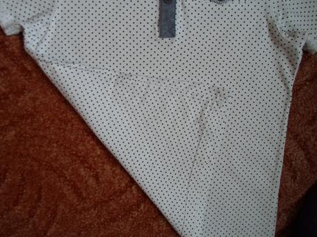 Bílé tričko triko s límečkem polo, george,140