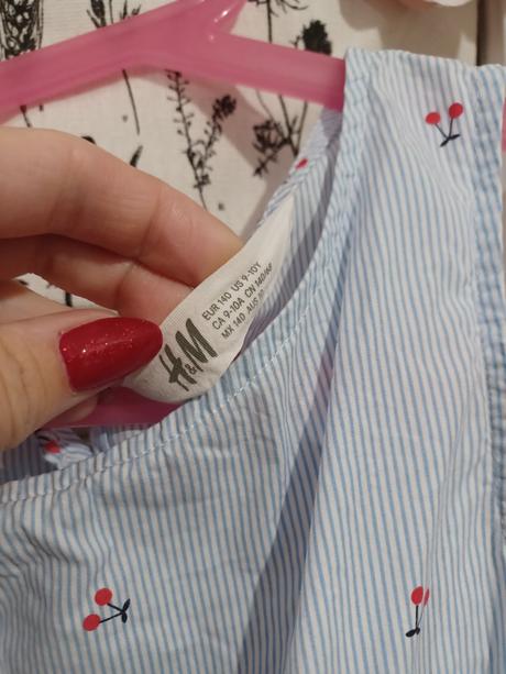 Třešničkové šaty h&m 134/140, h&m,140