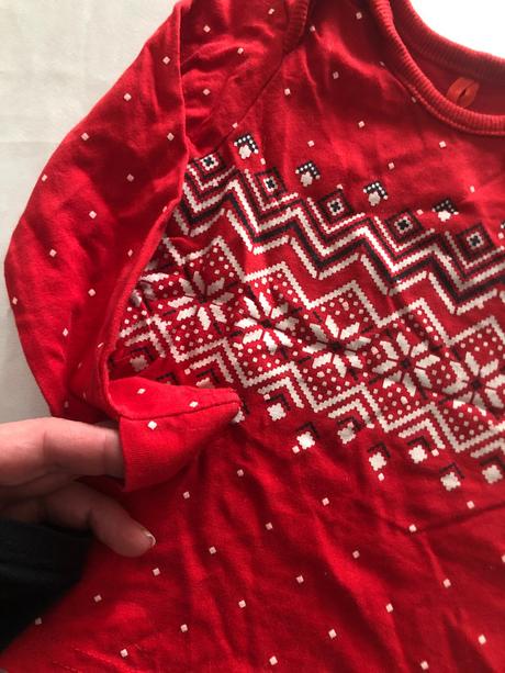 Dívčí bavlněné vánoční triko, 68