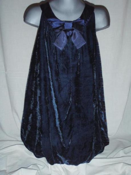 Luxusní sametové modré šaty - balónový střih, george,116
