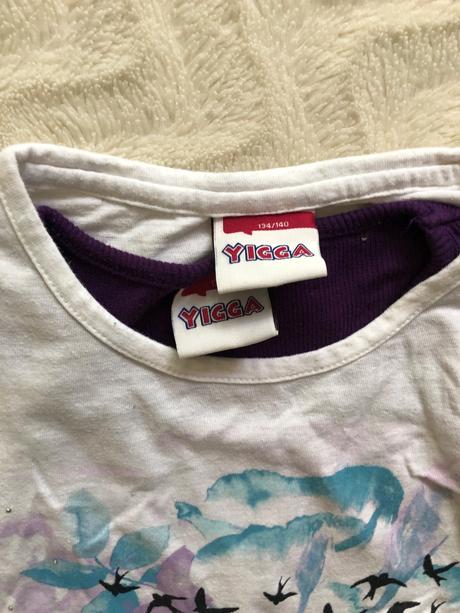3 trička dlouhý rukáv velikost 134/140, yigga,134
