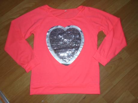 Tričko neon srdce vel s, s