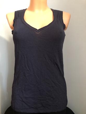 Vel. 38 modrá pletená vesta - triko - top, 38