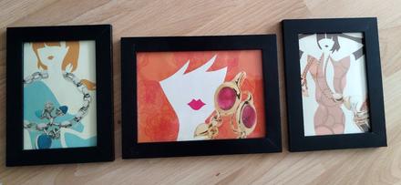 Tři originální obrázky fintilek, 