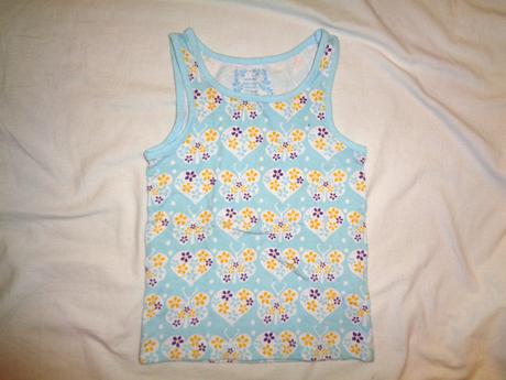 Luxusní tyrkysové tílko s motýlky -srdíčky 110/116, h&m,110 / 116