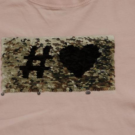 Ruzove tricko s menivymi paietkami, pepperts,134