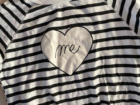 Pruhovaná mikina srdce me, vel s, pull bear, pull&bear,s