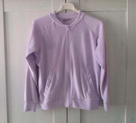 Fialová lila mikina mikinka semišová, 152