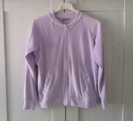 Fialová lila mikina mikinka semišová, 152