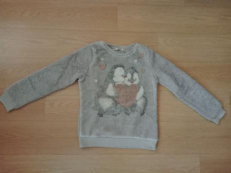 Chlupatková mikina s tučňáky, terranova,140