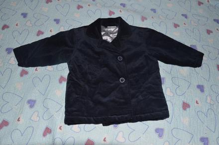 Tmavě modrý kabátek/bundička, 86