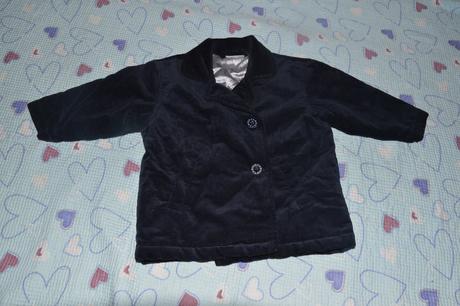 Tmavě modrý kabátek/bundička, 86