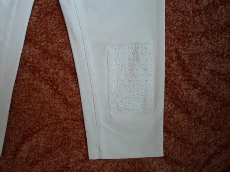 Bílé legíny tregíny džegíny kalhoty 3/4, h&m,146