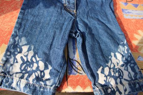 Dívčí riflové kraťasy - kraťásky vzor, palomino,104