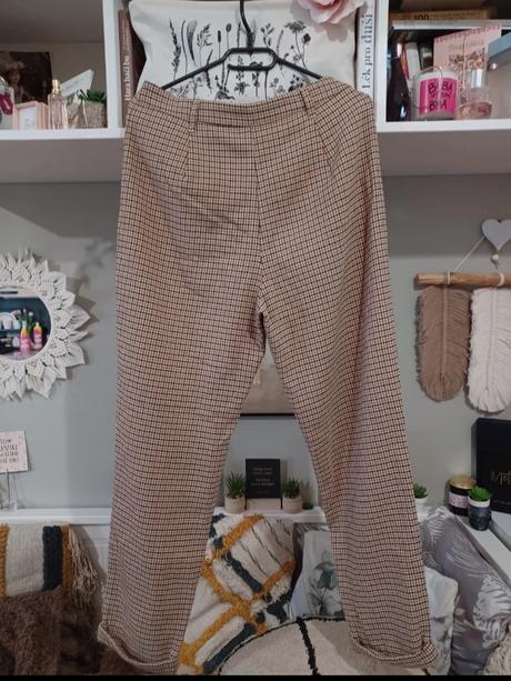 Vintage kárované kalhoty, takko,m