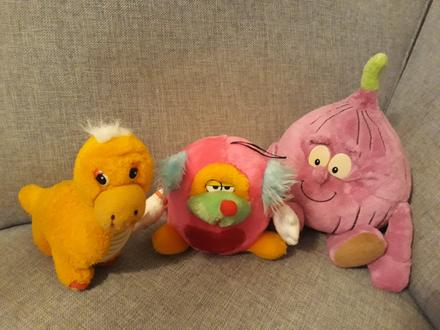 Plysaci,ježek,dinosaurus,bluma billa,