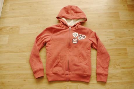 Mikina ruzova s koziskem vel.146/152, alive,146