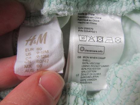 Letní lehké kalhoty,pláťáky., h&m,80