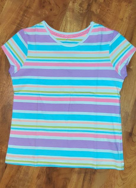 Dívčí triko kr. ruk. george 122 neon proužek, george,122