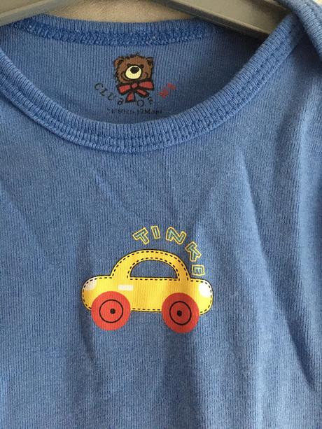 Vel. 68 modré bodýčko s autíčkem, 68