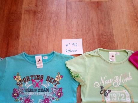 4 x tričko krátký rukáv, vel 116, c&a,116