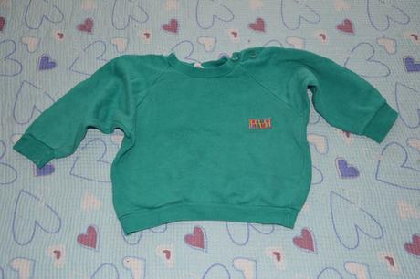 Zelená silnější bavlněná mikina, 86