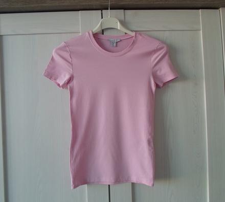 Růžové tričko triko krátký rukáv, amisu,xs