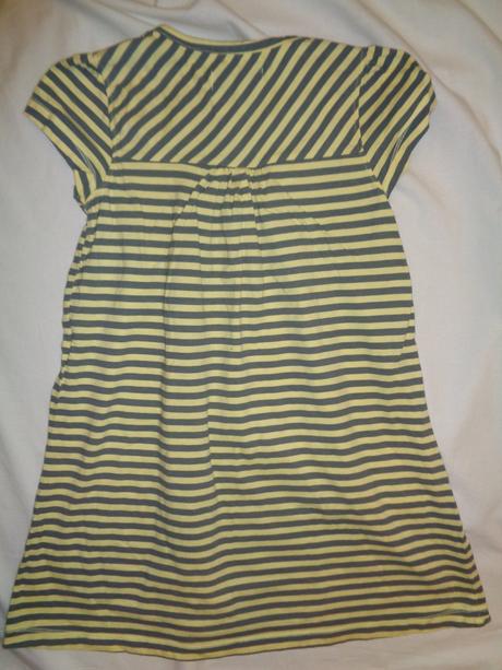 Luxusní žlutošedé pruhované šaty tom tailor116/122, tom tailor,116 / 122